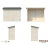 Palmako 8x3 Leif Lean-To Wood Storage Shed Kit (EL16-2309) Palmako 8x3 Leif Lean-To Wood Storage Shed Kit (EL16-2309)