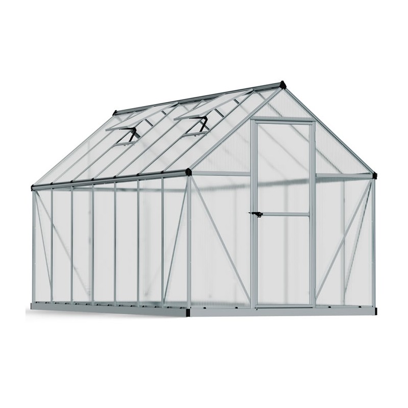 Palram – Canopia 6x14 Mythos Hobby Greenhouse Kit - Silver (HG5014)