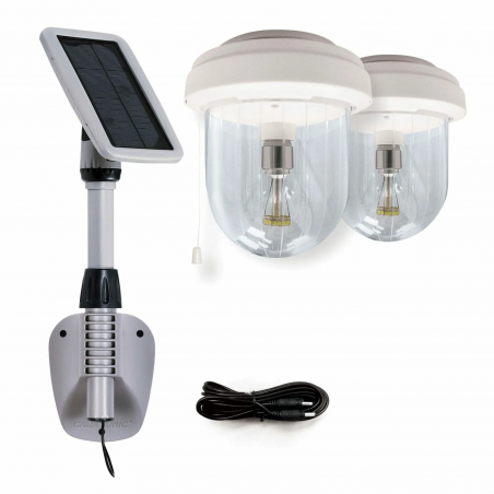 Gama Sonic Solar Light My Shed IV 2 Lights - Use In Storage Sheds (16B02)