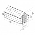 Palram – Canopia Balance Hobby 8x16 Greenhouse Kit - Green (HG6116G)