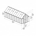 Palram – Canopia Balance Hobby 8x20 Greenhouse Kit - Green (HG6120G)