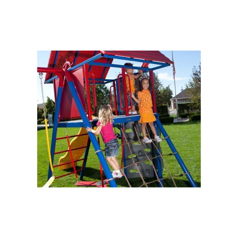 Lifetime Big Stuff Deluxe Double Slide Swing Set - Primary Colors (91087)
