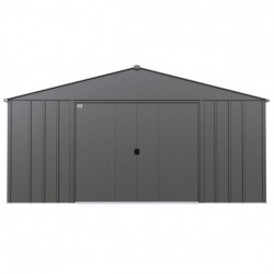 Arrow Classic Steel Storage Shed 14x14 Charcoal (CLG1414CC)