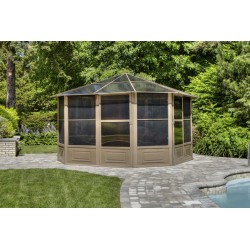 Gazebo Penguin Florence - Solarium 12x12 Polycarbonate Roof - Sand (41212-12)