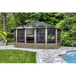 Gazebo Penguin Florence - Solarium 12x15 Polycarbonate Roof - Sand (41215-12)