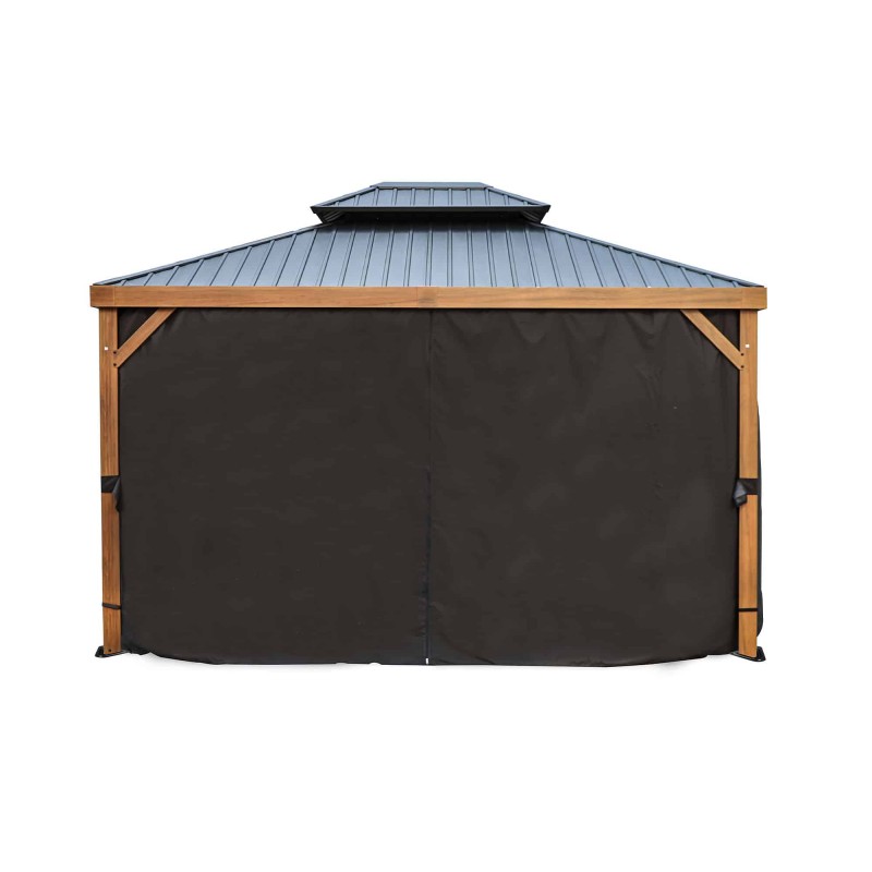 Gazebo Penguin Yosemite Black 10x12 Polyester Privacy Curtains (23-008)