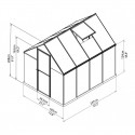 Palram 6x8 Mythos  Hobby Greenhouse Kit - Green (HG5008G)