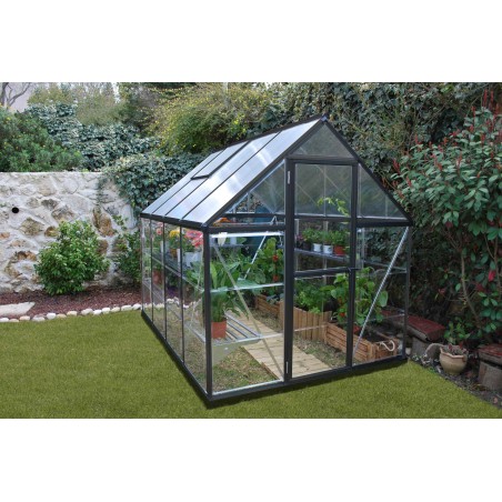 Palram - Canopia Hybrid 6' x 8' Greenhouse - Gray (HG5508Y)