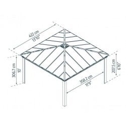 Palram - Canopia Colorado 14' x 14' Carport (HG9137)
