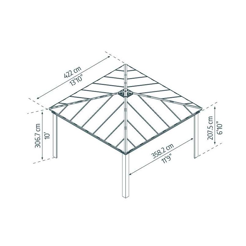 Palram - Canopia Colorado 14' x 14' Carport (HG9137)