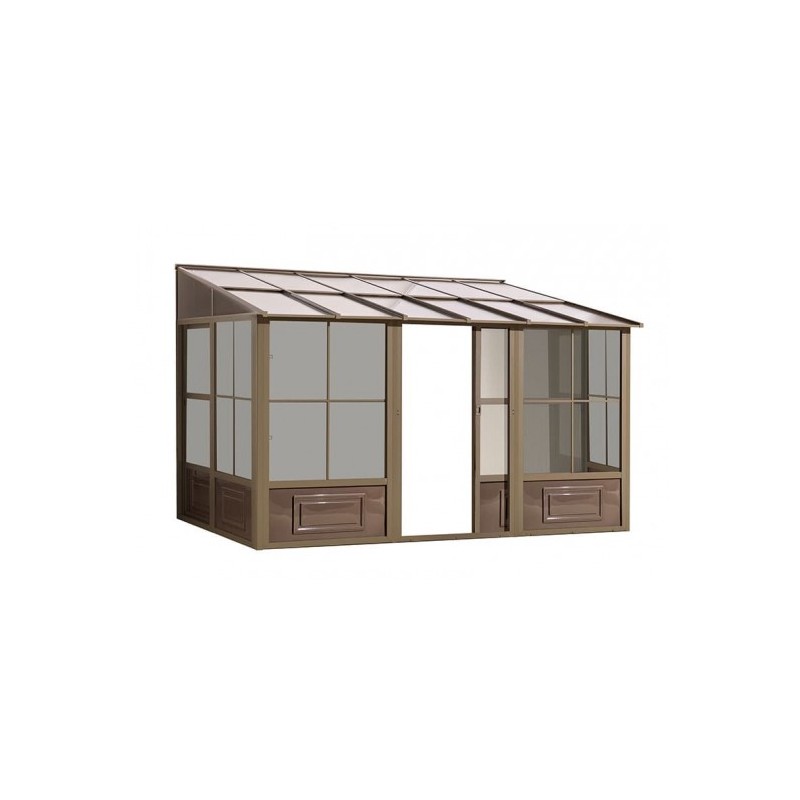 Gazebo Penguin Florence - Wall Mounted Solarium 8x16 Polycarbonate Roof (W1608-12)