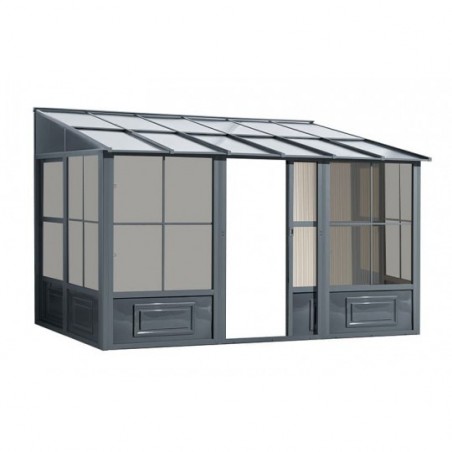 Gazebo Penguin Florence - Wall Mounted Solarium 8x12 Metal Roof (W1207MR-32)