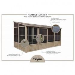 Gazebo Penguin Florence 8x16 Metal Roof (W1608MR-32)