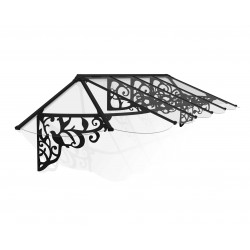 Palram - Canopia Lily 3666 12' x 3' Awning - Black/Clear (HG9596)