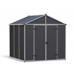 Palram - Canopia Rubicon 8' x 8' Shed - Gray (HG9730GY)