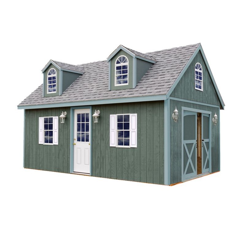 Best Barns Planner's Paradise Elite 12x20 Wood Storage Shed Kit w/ Sliding Doors & Dormer (PPARSD20DR)