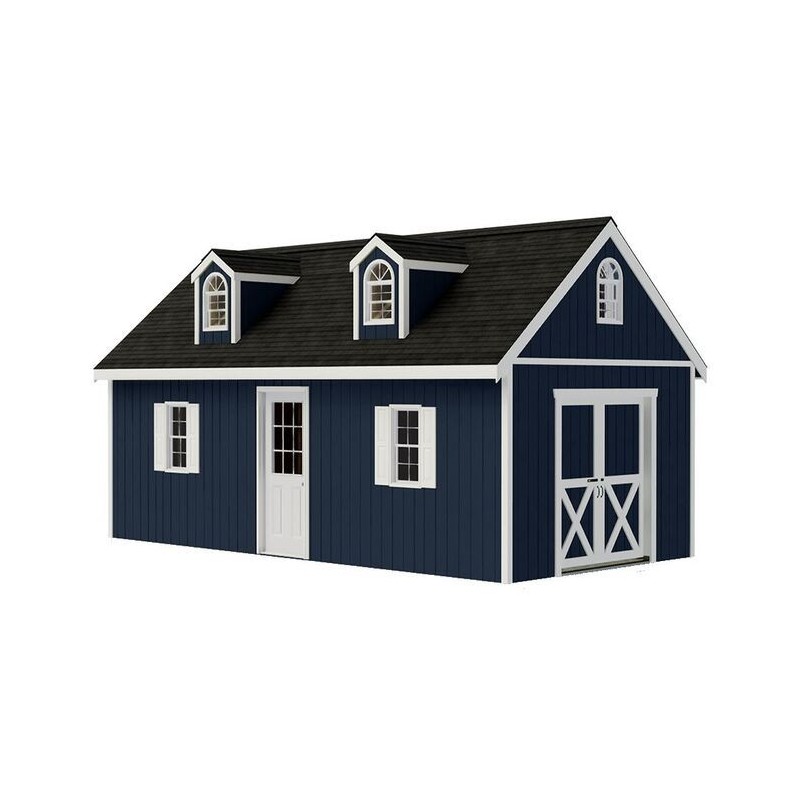 Best Barns Planner's Paradise Elite 12x24 Wood Storage Shed Kit w/ Sliding Doors & Dormer (PPARSD24DR)