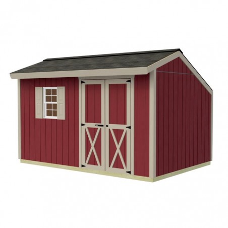 Best Barns Sophisticated Salt Box 8x12 Specialty Wood Shed Kit w/ Offset Eave Barn Doors (SBOXDE12)