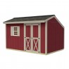 Best Barns Sophisticated Salt Box 8x12 Specialty Wood Shed Kit w/ Offset Eave Barn Doors (SBOXDE12)