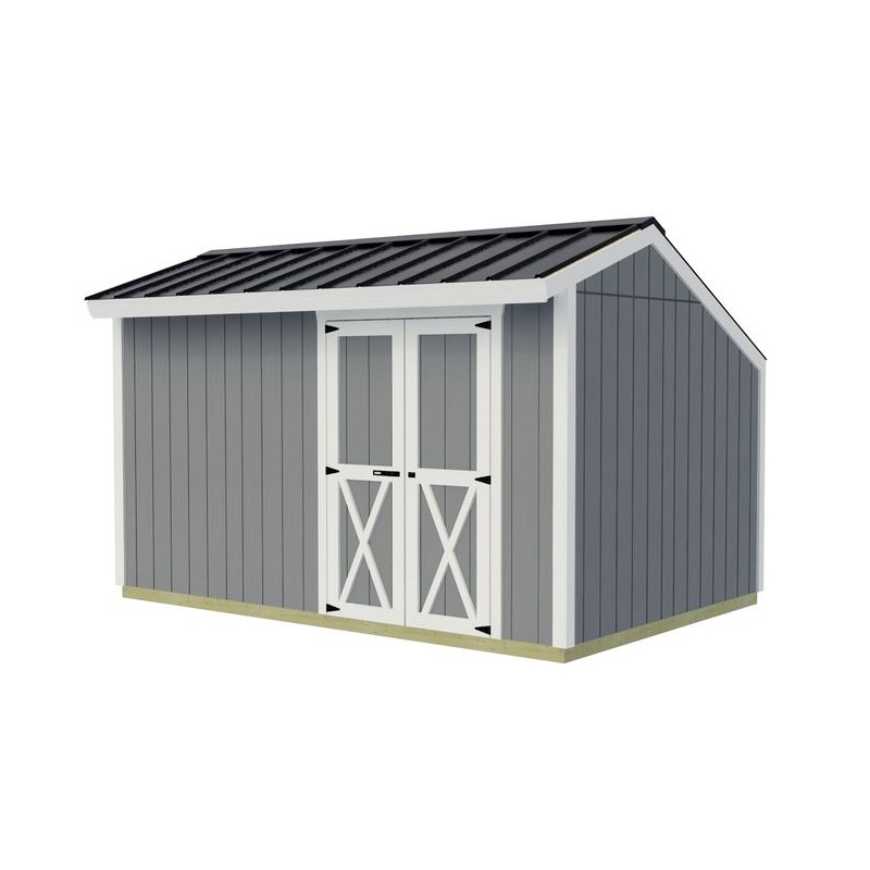 Best Barns Sophisticated Salt Box 8x12 Specialty Wood Shed Kit w/ Offset Eave Barn Doors (SBOXDE12)
