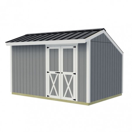 Best Barns Sophisticated Salt Box 8x12 Specialty Wood Shed Kit w/ Offset Eave Barn Doors (SBOXDE12)