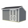 Best Barns Sophisticated Salt Box 8x12 Specialty Wood Shed Kit w/ Offset Eave Barn Doors (SBOXDE12)