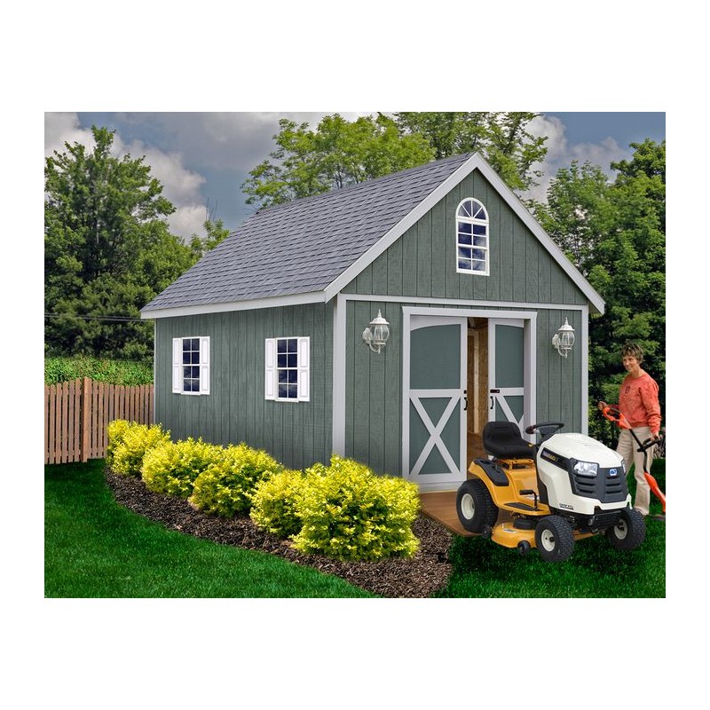Best Barns Planner's Paradise 12x24 Pre-Cut Wood Shed Kit w/ Sliding Doors (PPARSD24)