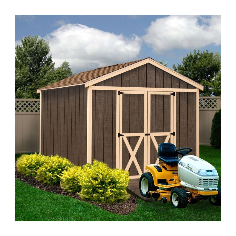 Best Barns Handmade Haven Mini 8x12 Wood Storage Shed Kit w/ Centered Door on Gable (HMINDG12)