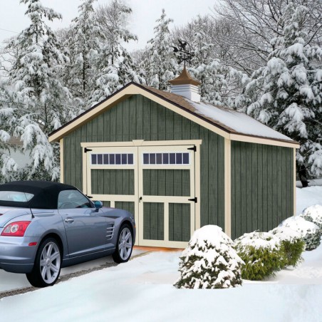 Best Barns Tailored Titan 12x20 Wood Garage Kit w/ Transom Doors - ( TTITTD20 )