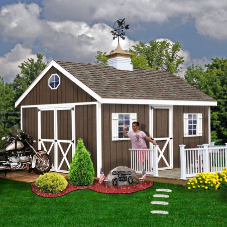 Best Barns Easton 12x16 Wood Storage Shed Kit - ALL Pre-Cut (easton_1216)