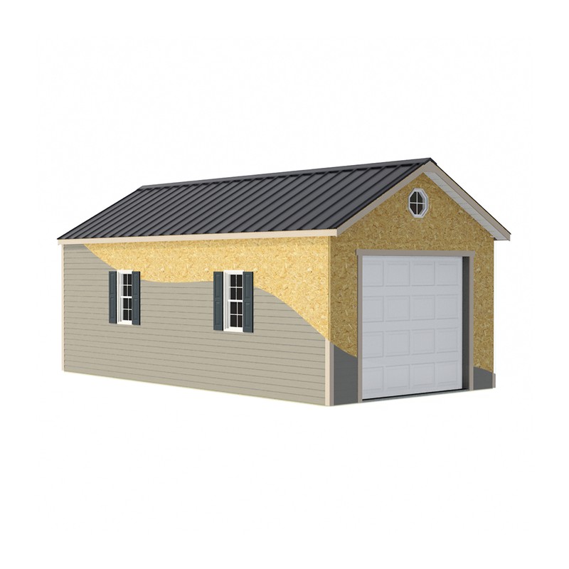 Best Barns Tailored Titan 12x24 Wood Garage Kit - Prep for Vinyl - (TTITND24VL)