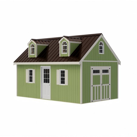 Best Barns Planner's Paradise Elite 12x16 Pre-Cut Wood Shed Kit w/ Transom Doors & Dormers - (PPARTD16DR)
