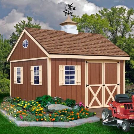 Best Barns Backyard Basecamp Standard 12x12 Storage Shed Kit – Eave Doors, No Loft (BBASDE12)