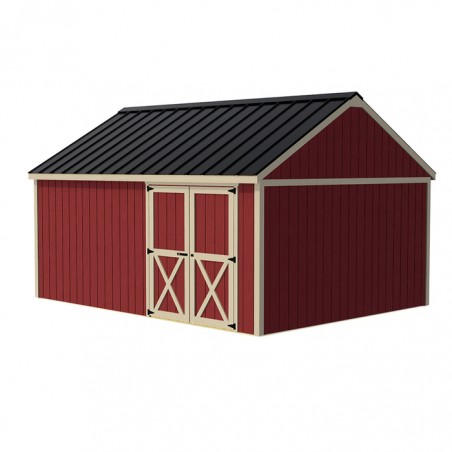 Best Barns Crafter’s Connection 12x16 Pre-Cut Wood Shed Kit w/ Offset Eave Door (CCONDE16O)