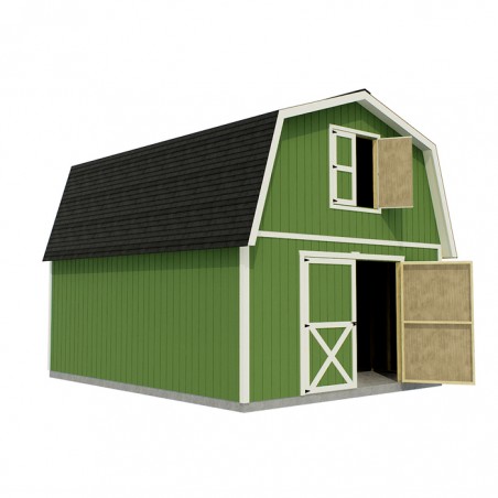 Best Barns Roanoke 16x32 Wood Storage Shed Kit (roanoke1632)