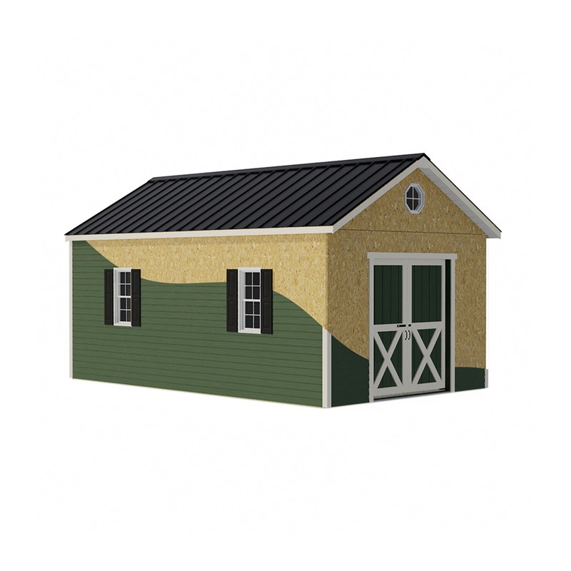 Best Barns South Dakota 12x16 Wood Shed Kit - Prep for Vinyl (southdakota_1216)