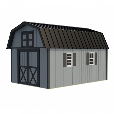 Best Barns Craftsman's Cove Standard 10x12 Wood Barn Kit w/ Doors Centered on Gable - (CCOVDG12)