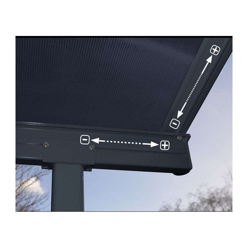 Palram - Canopia Sierra 10' x 24' Gray/Gray - Patio Cover (HG9080)