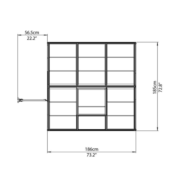 Palram Hybrid 6x6 Greenhouse Kit - Green (HG5506G)