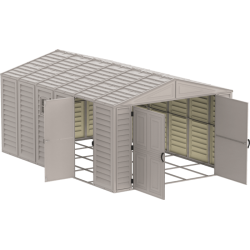 DuraMax 10x15 Vinyl Storage Garage w/ Foundation Kit (15026)