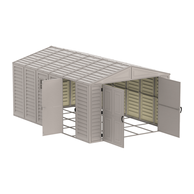 DuraMax 10x15 Vinyl Storage Garage w/ Foundation Kit (15026)