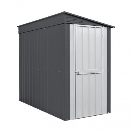 Globel 4x8 Metal Storage Lean-To Shed Single Hinged Door - Woodland Gray (ML48DF3H)