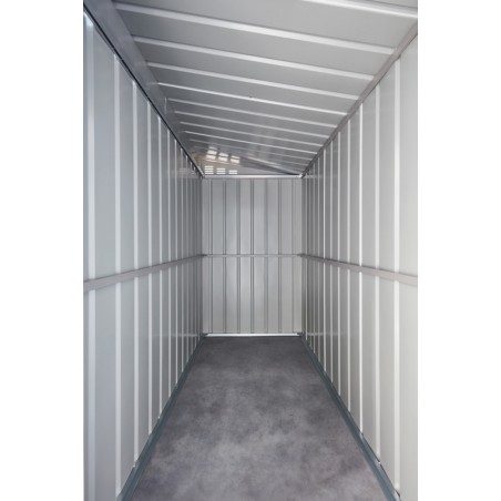 Globel 4x8 Metal Storage Lean-To Shed Single Hinged Door - Woodland Gray (ML48DF3H)