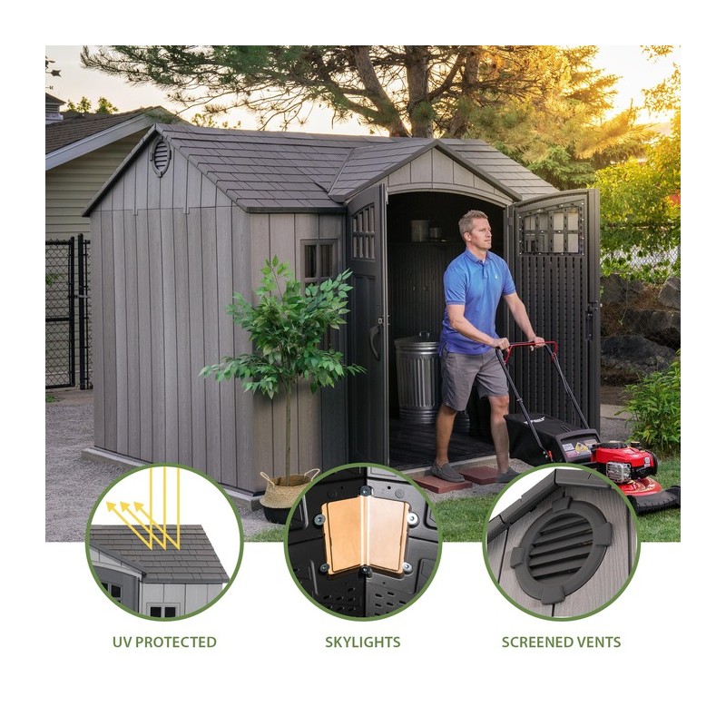Lifetime Rough Cut 10x8 Outdoor Storage Shed (60334U)