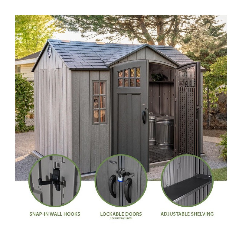 Lifetime Rough Cut 10x8 Outdoor Storage Shed (60334U)