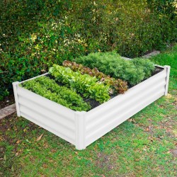 Absco Organic Garden Co Hakea 4' x 4' Metal Square Garden Bed - Surfmist (AB1309)