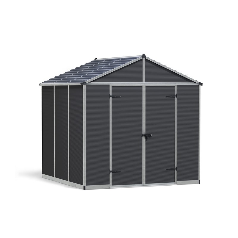 Palram - Canopia 8' x 8' Rubicon Shed Kit - Gray (HG9730GY)