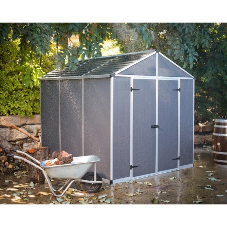 Palram - Canopia 8' x 8' Rubicon Shed Kit - Gray (HG9730GY)