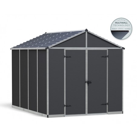 Palram - Canopia 8' x 10' Rubicon Shed Kit  - Gray (HG9731GY)