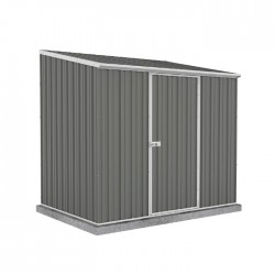 Absco Single Door Space Saver Metal Garden Shed 7.5' x 5' - Woodland Gray (AB1108)